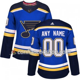 Adidas Maillot de Hockey St. Louis Blues Personnaliser 2017-2018 Bleu Authentic - Femme